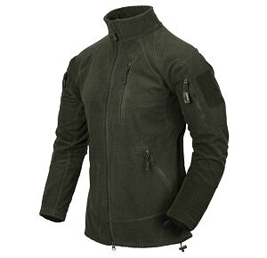 Bunda Helikon Alpha Tactical - Grid Fleece - Olive Green
