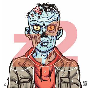 Terč vzduchovkový - zombie 2 (14x14 cm)