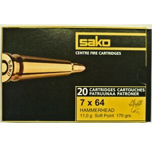 Náboj Sako 7x64 SP Hammerhead 170grs 11g