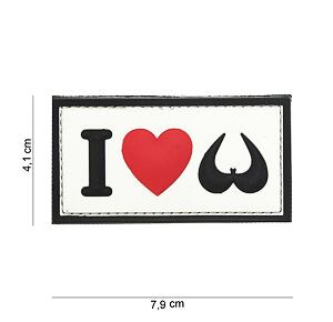 Patch - I love boobies white