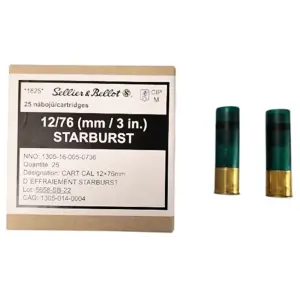 Brokový náboj SB 12/76 Starburst, akustický a světelný efekt