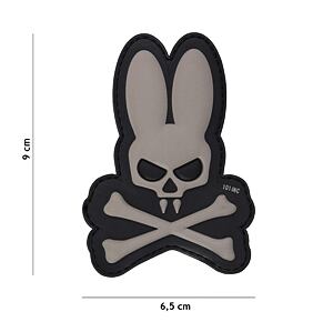 Patch - Skull bunny grey