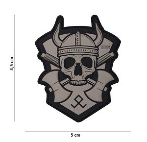 Patch - Viking with hatchet grey