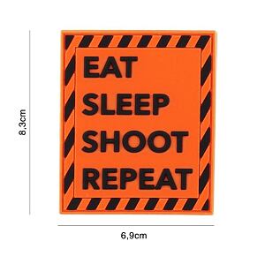 Patch - Eat sleep shoot repeat orange