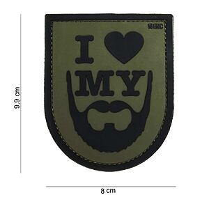 Patch - I love my beard green