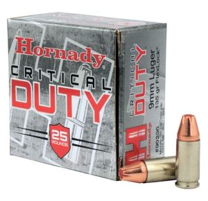 Náboj kulový Hornadym Critical Duty, 9mm Luger 135grs 8,7g, FlexLock