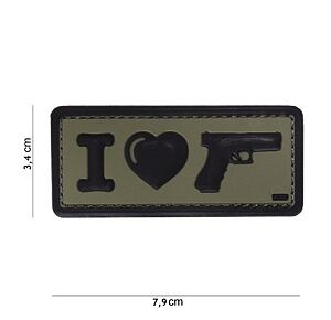Patch - I Love my sidearm green