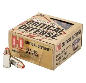 Náboj kulový Hornady, Critical Defense, 7,65Browning/32Auto, 60grs, 3,8g, FTX A-I 