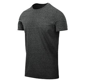 Bavlněné tričko Helikon Slim T-Shirt - Black-Grey Melange