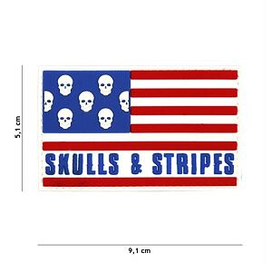 Patch - Skull & stripes big skull