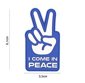Patch - I come in peace blue