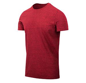 Bavlněné tričko Helikon Slim T-Shirt - Red Melange