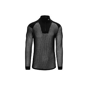 Funkční rolák Brynje Wool Thermo Zip-polo w/inlay - černý