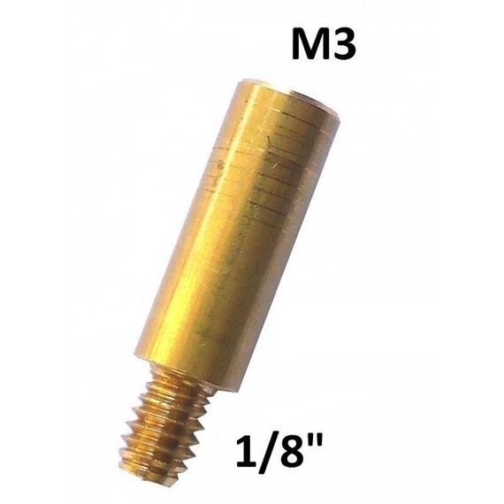 Závitová redukce M3 -> 1/8" (vnitřní/vnější závit)