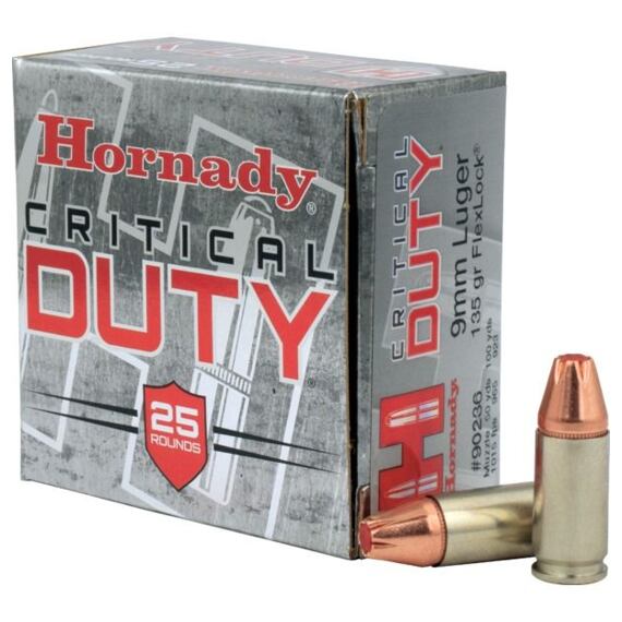 Náboj kulový Hornadym Critical Duty, 9mm Luger 135grs 8,7g, FlexLock