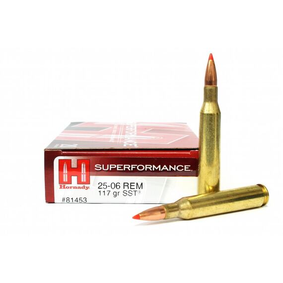 Náboj kulový Hornady Superformance .25-06Rem 117GR SST