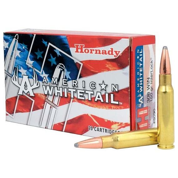 Kulový náboj Hornady American Whitetail .308Win 165GR SP InterLock