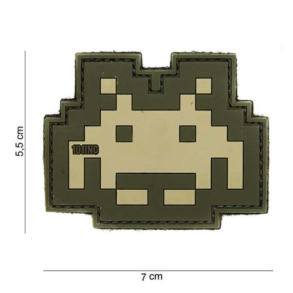 Patch - Space invader sand/green