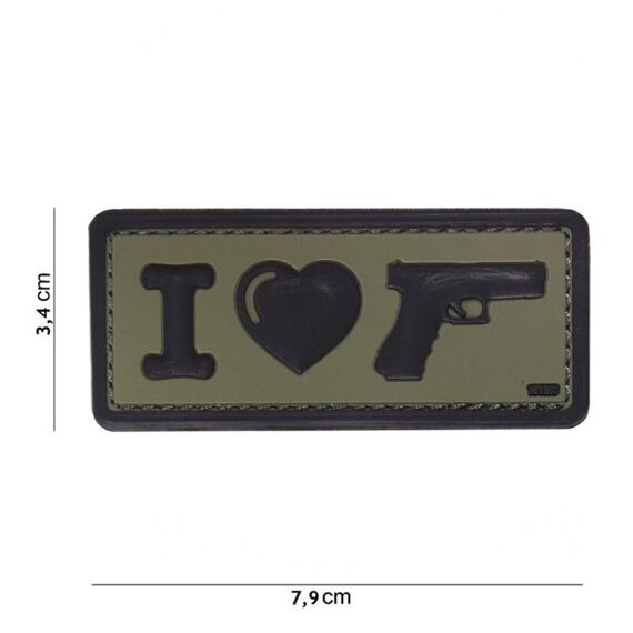 Patch - I Love my sidearm green