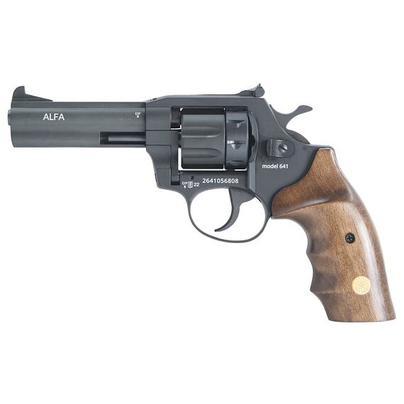 Revolver flobertkový Alfa 641.1 cal.6mm ME Flobert - hlaveň  4", černá, dřevo, kat. C-I