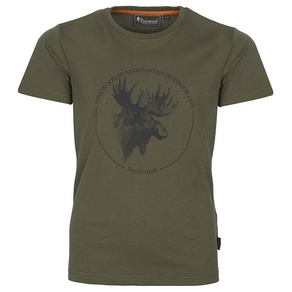 Dětské tričko Pinewood Moose - Olive